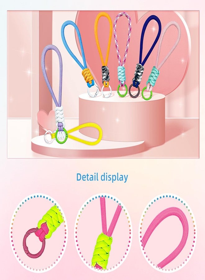 IIDEA 10pcs Multi-Color Braided Finger Strap Wrist Lanyard for Phone,Keys,AirPods,USB,ID Card Badge,Handmade Durable Eco-Friendly Keychain Loop - Image 2